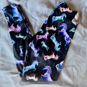 RARE Blackmilk “cotton candy corn” leggings L